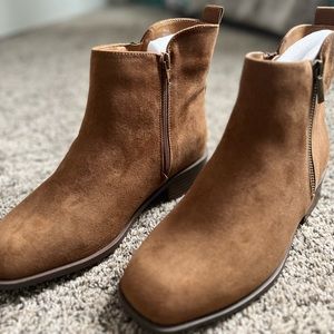 Justfab bootie caramel